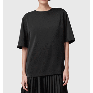 AllSaints Amelie Satin Relaxed Fit T-Shirt